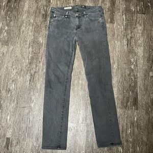 AG Adriano Goldschmied Denim Stevie Slim Straight Ankle Jeans Women's Black 27